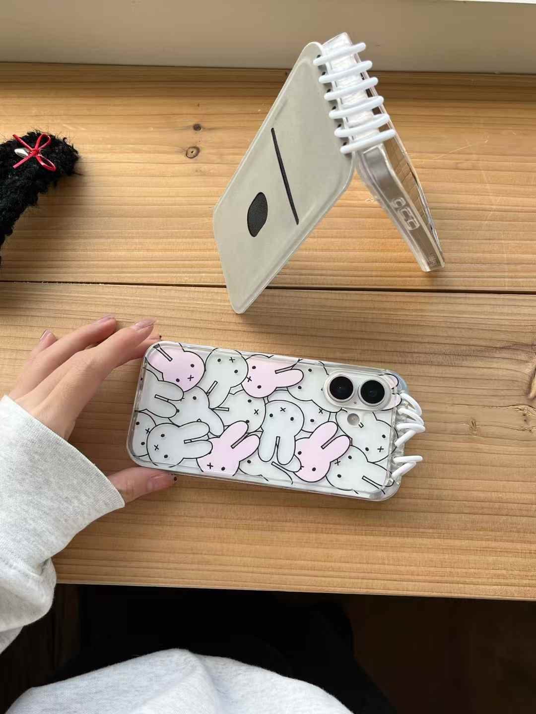 (Buy 1 Get 1 Free) Bunny Pattern Flip Style Silicon Case For iPhone