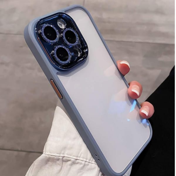 (Buy 1 Get 1 Free) Glitter Pattern With Lens Protection Screen Smart Clear Cover Iphone