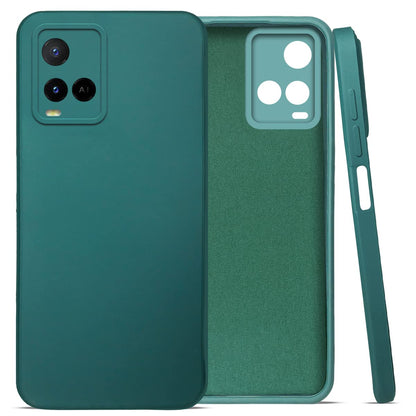 (Buy 1 Get 1 Free) Vivo Y21-Y33S Back Cover (Silicone + Inner Side Cloth) Soft