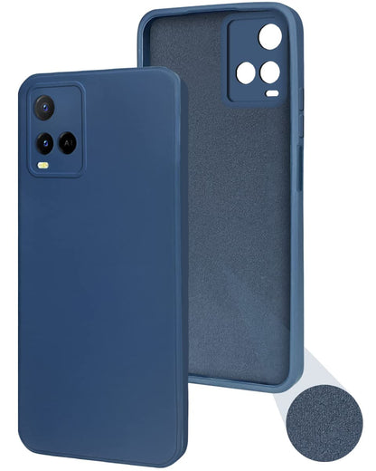 (Buy 1 Get 1 Free) Vivo Y21-Y33S Back Cover (Silicone + Inner Side Cloth) Soft