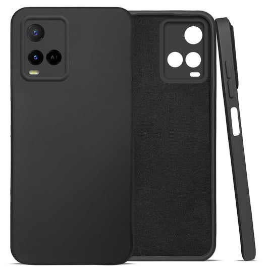 (Buy 1 Get 1 Free) Vivo Y21-Y33S Back Cover (Silicone + Inner Side Cloth) Soft