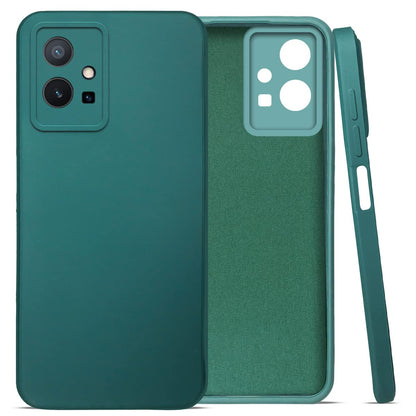 (Buy 1 Get 1 Free) Vivo T1 5G / Y75 (5G) / Y55(5G) / Iqoo Z6 (5G) Mobile Back Cover (Silicone + Inner Side Cloth)