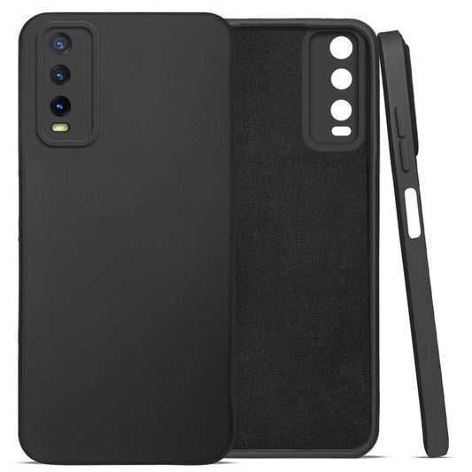 (Buy 1 Get 1 Free) Vivo Y20-Y20i Back Cover (Silicone + Inner Side Cloth) Soft