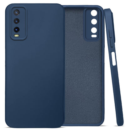 (Buy 1 Get 1 Free) Vivo Y20-Y20i Back Cover (Silicone + Inner Side Cloth) Soft