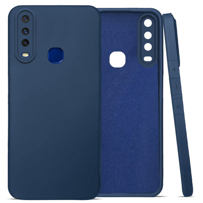 (Buy 1 Get 1 Free) Vivo Y12-Y17-Y15 Back Cover (Silicone + Inner Side Cloth) Soft