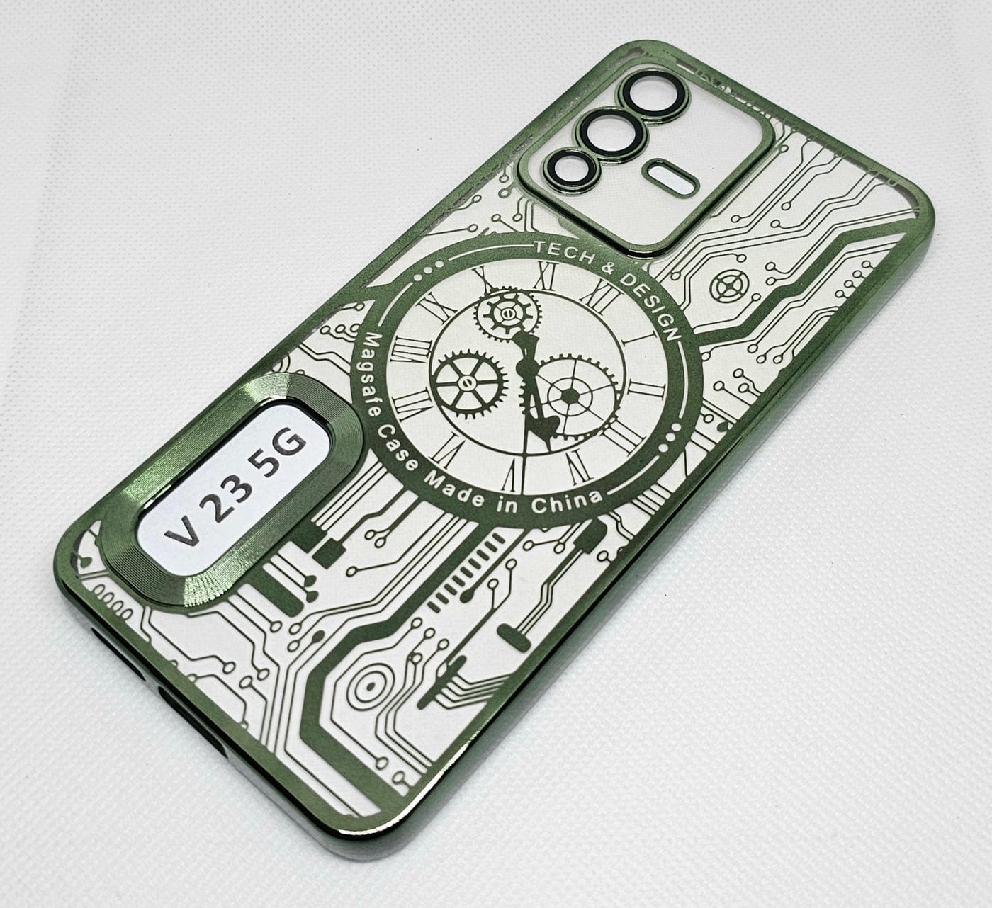 (Buy 1 Get 1 Free) Vivo V23 (5G) Back Cover with CD Watch Machine Design soft