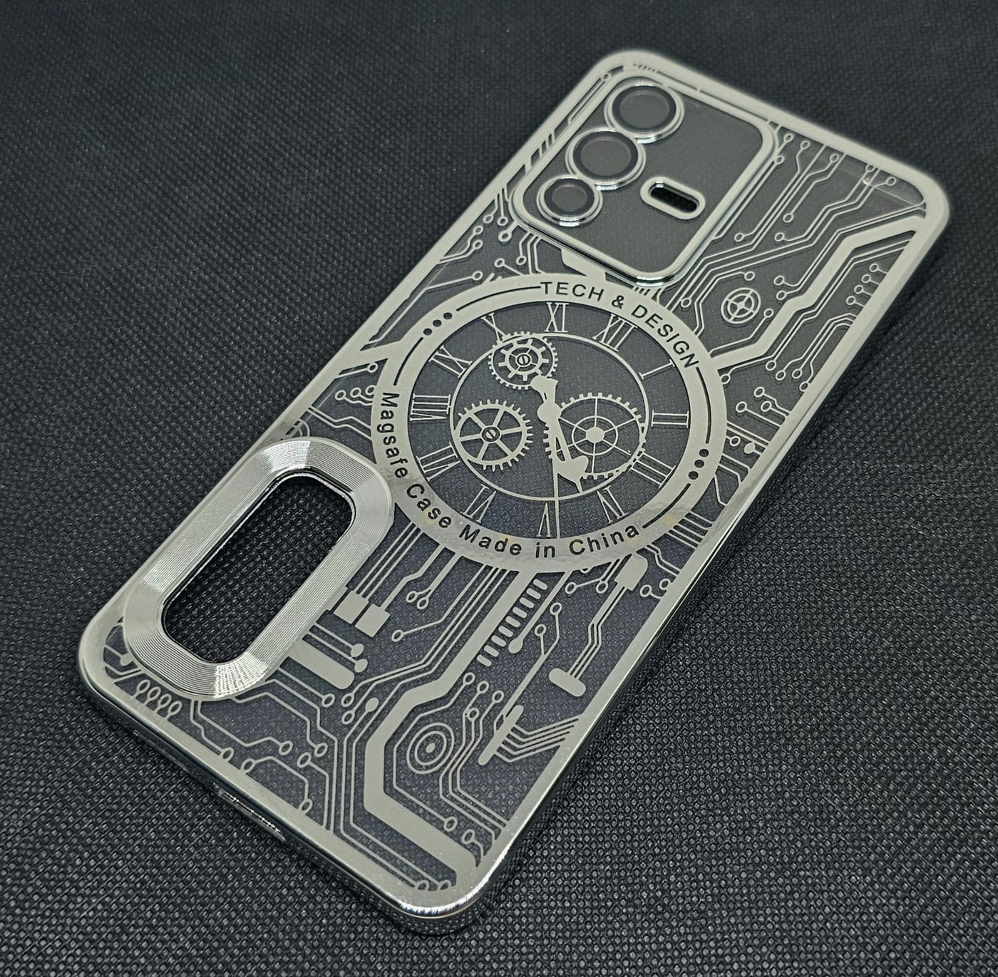 (Buy 1 Get 1 Free) Vivo V23 (5G) Back Cover with CD Watch Machine Design soft