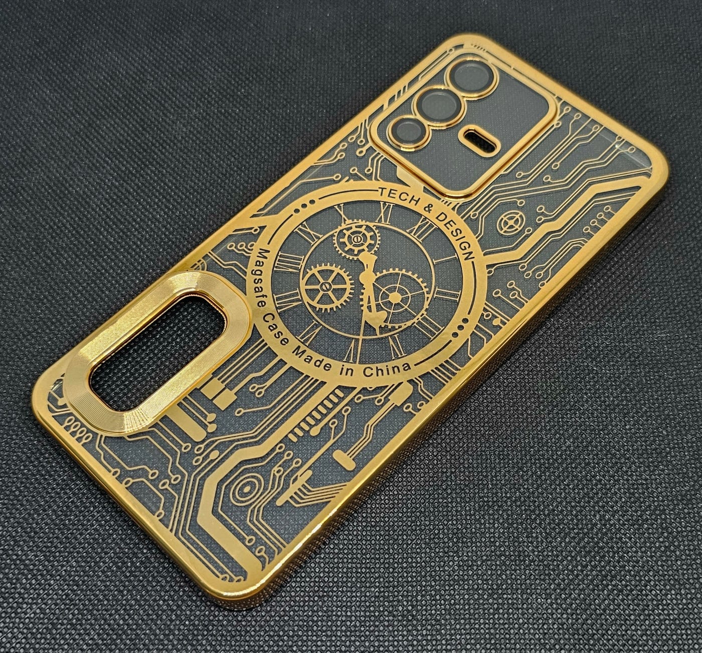 (Buy 1 Get 1 Free) Vivo V23 (5G) Back Cover with CD Watch Machine Design soft