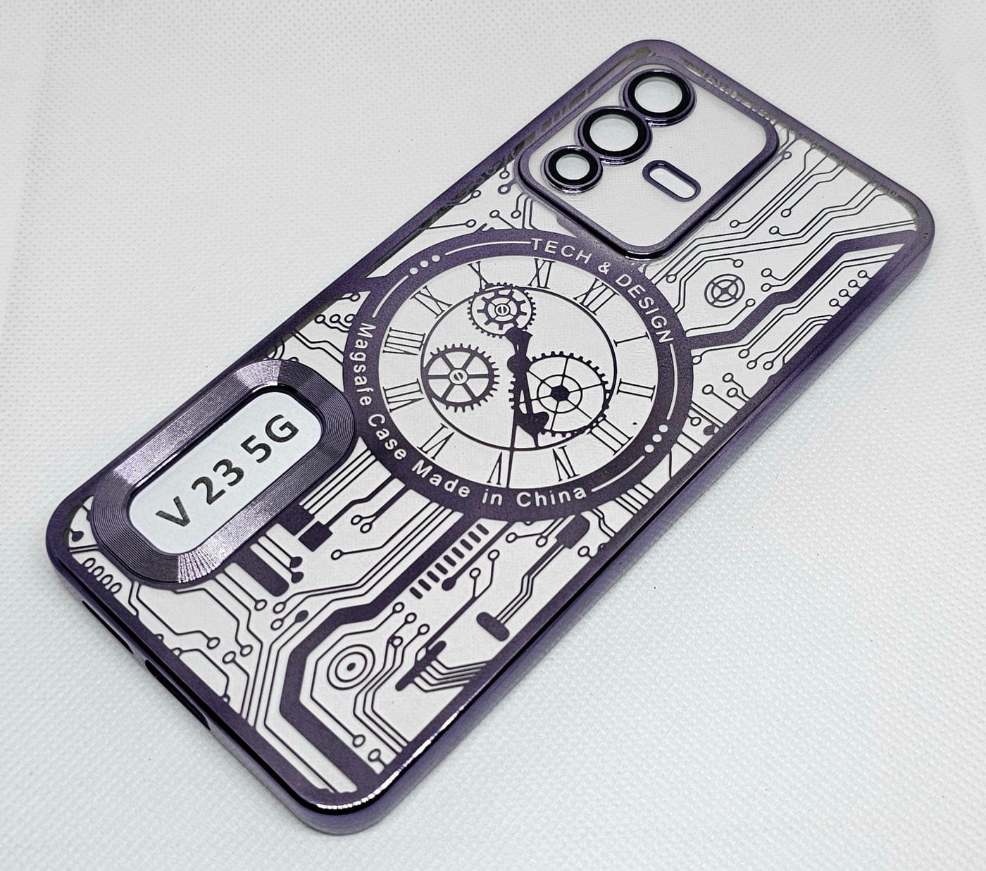 (Buy 1 Get 1 Free) Vivo V23 (5G) Back Cover with CD Watch Machine Design soft