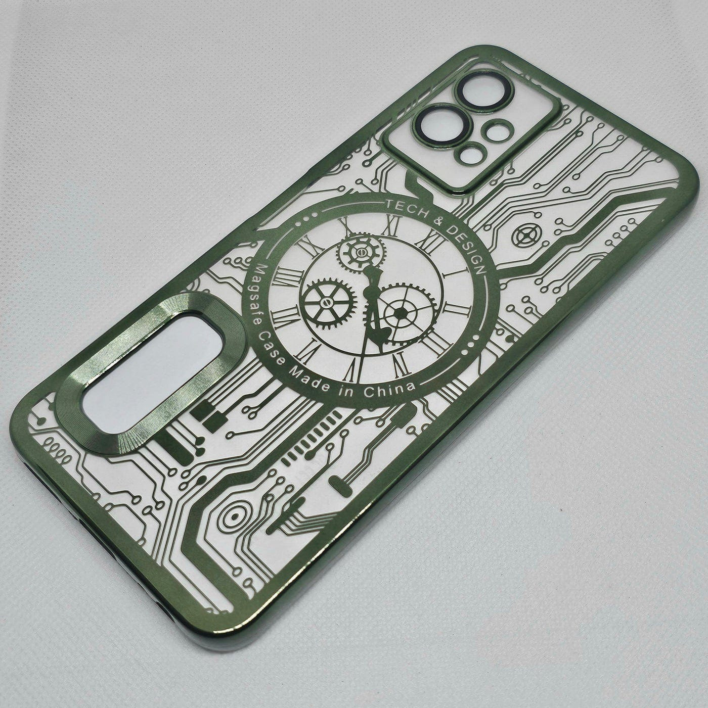 (Buy 1 Get 1 Free) Oppo F21 Pro (4G) Back Cover with CD Watch Machine Design soft