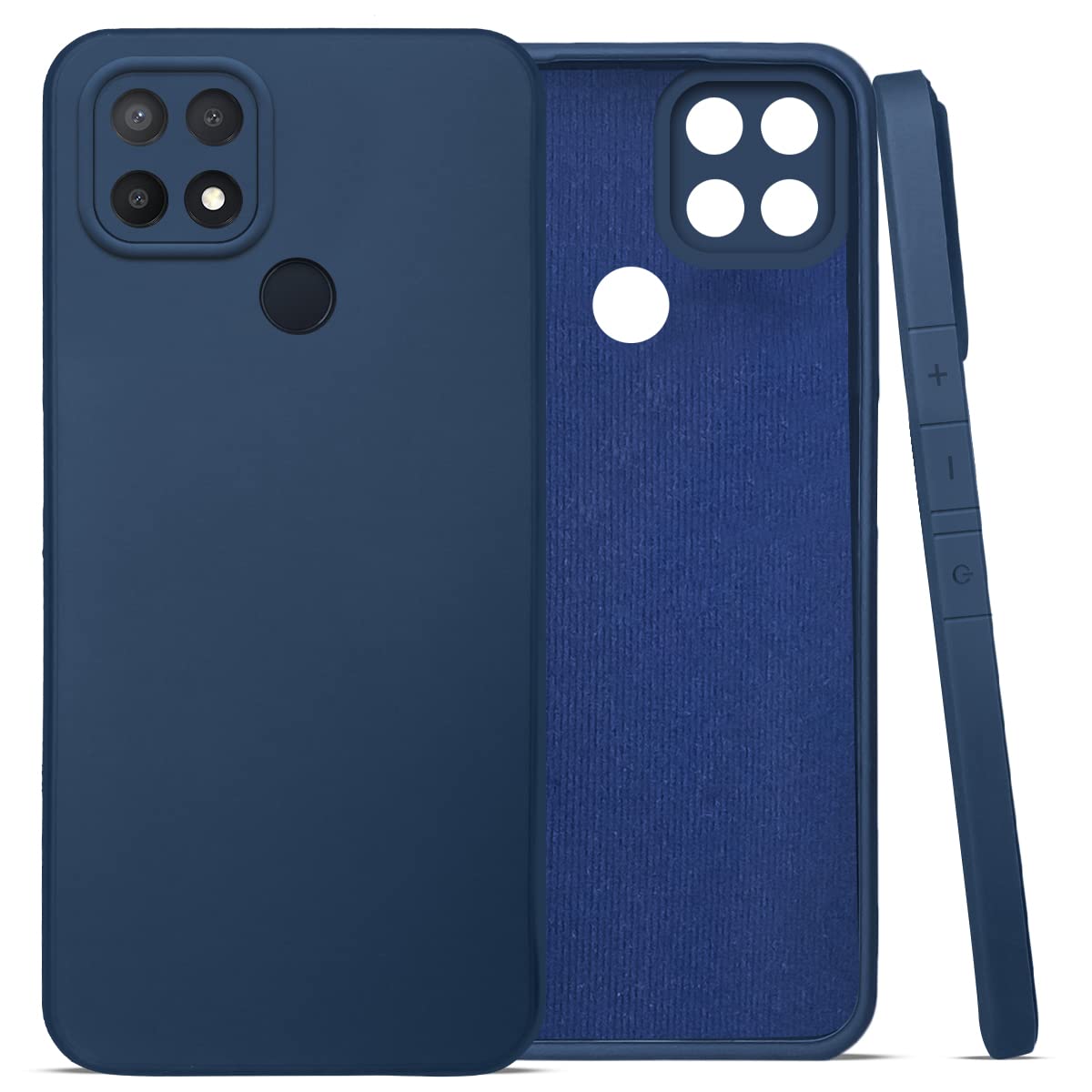 (Buy 1 Get 1 Free) Oppo A15 Back Cover (Silicone + Inner Side Cloth) Soft