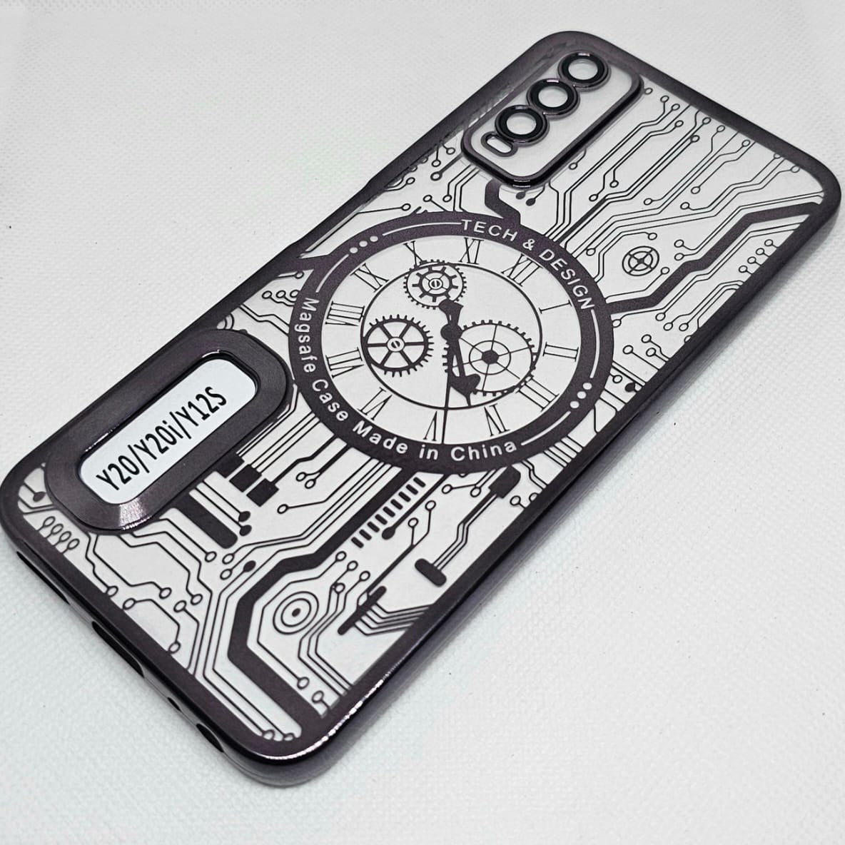 (Buy 1 Get 1 Free) Vivo Y20/Y20 i Mobile CD Watch Machine Design Back Cover