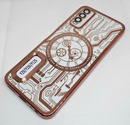 (Buy 1 Get 1 Free) Vivo Y20/Y20 i Mobile CD Watch Machine Design Back Cover