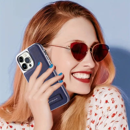 (Buy 1 Get 1 Free) Exclusive Leather Bracket Holder iPhone Case