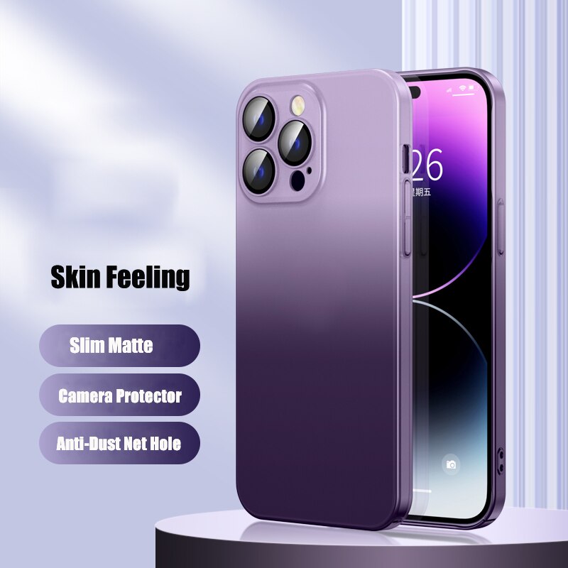 (Buy 1 Get 1 Free) Frosted Matte Gradient Back Case - iPhone