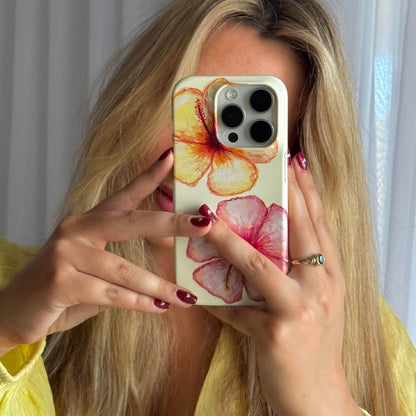 (Buy 1 Get 1 Free) Hibiscus Flower Yellow Case For iPhone