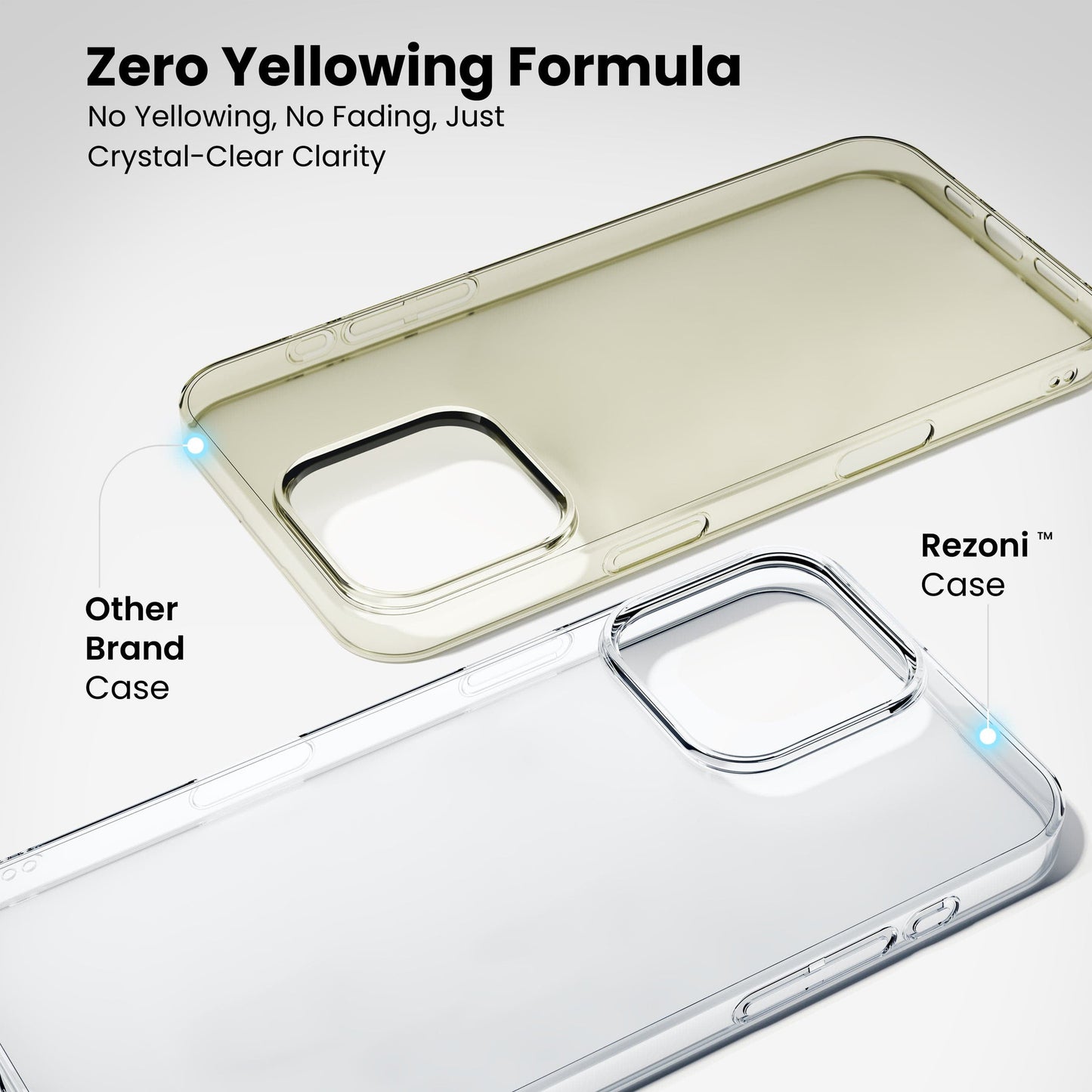 (Buy 1 Get 1) Anti-Yellow Non-Magsafe Clear Case