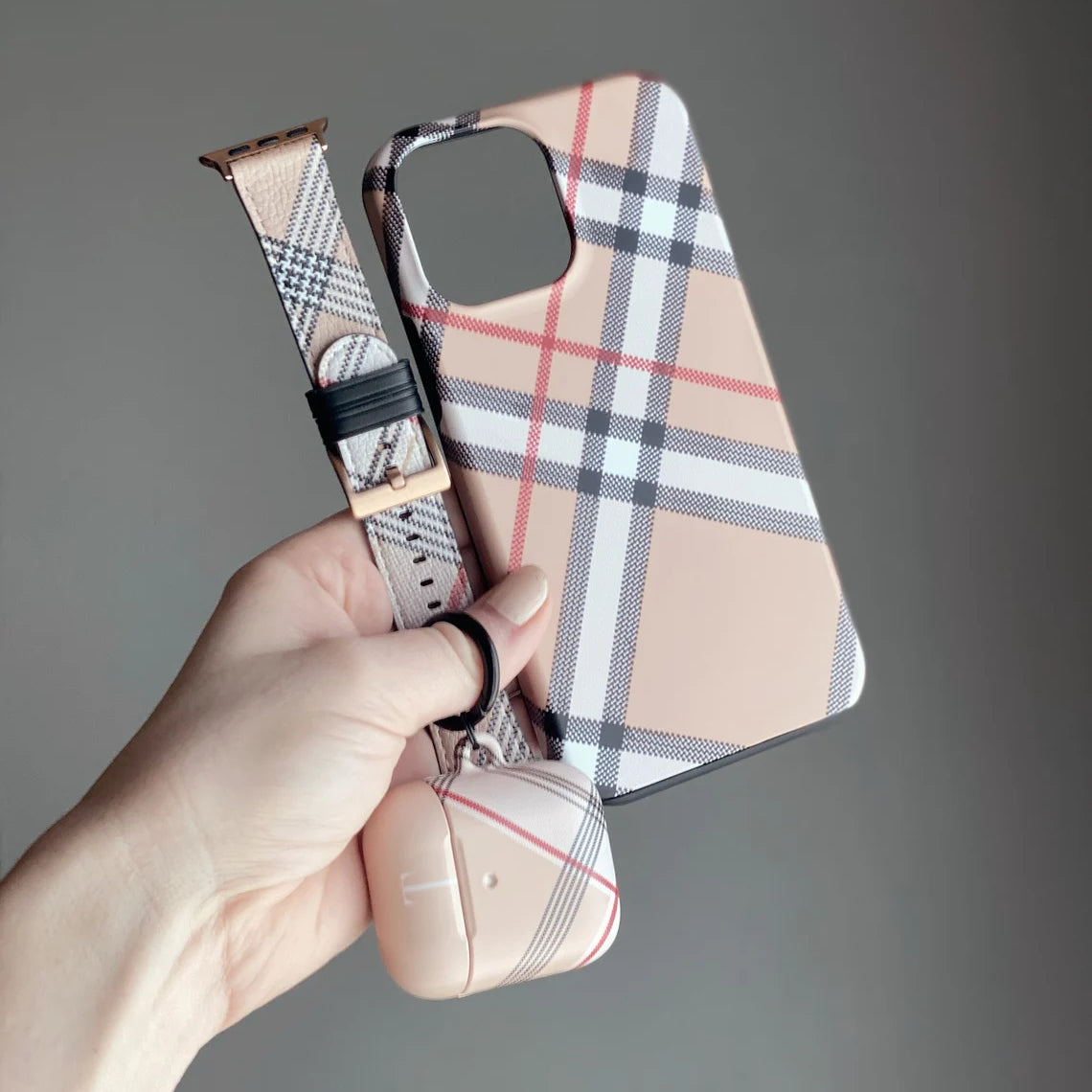 Matching iPhone Case, Airpods Case, and Apple Watch Band