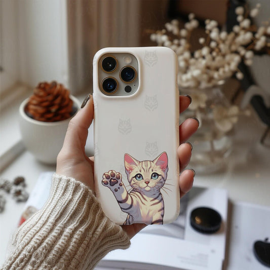 (Buy 1 Get 1 Free) Egyptian Mau Waving Phone Case Matte Glossy - Compatible with iPhone