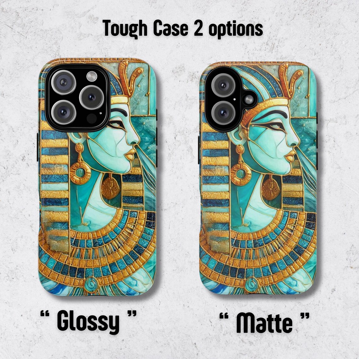 (Buy 1 Get 1 Free) Egyptian Pharaoh Phone Case, Egypt Phone Cases, Gem Stone Phone Case for iPhone