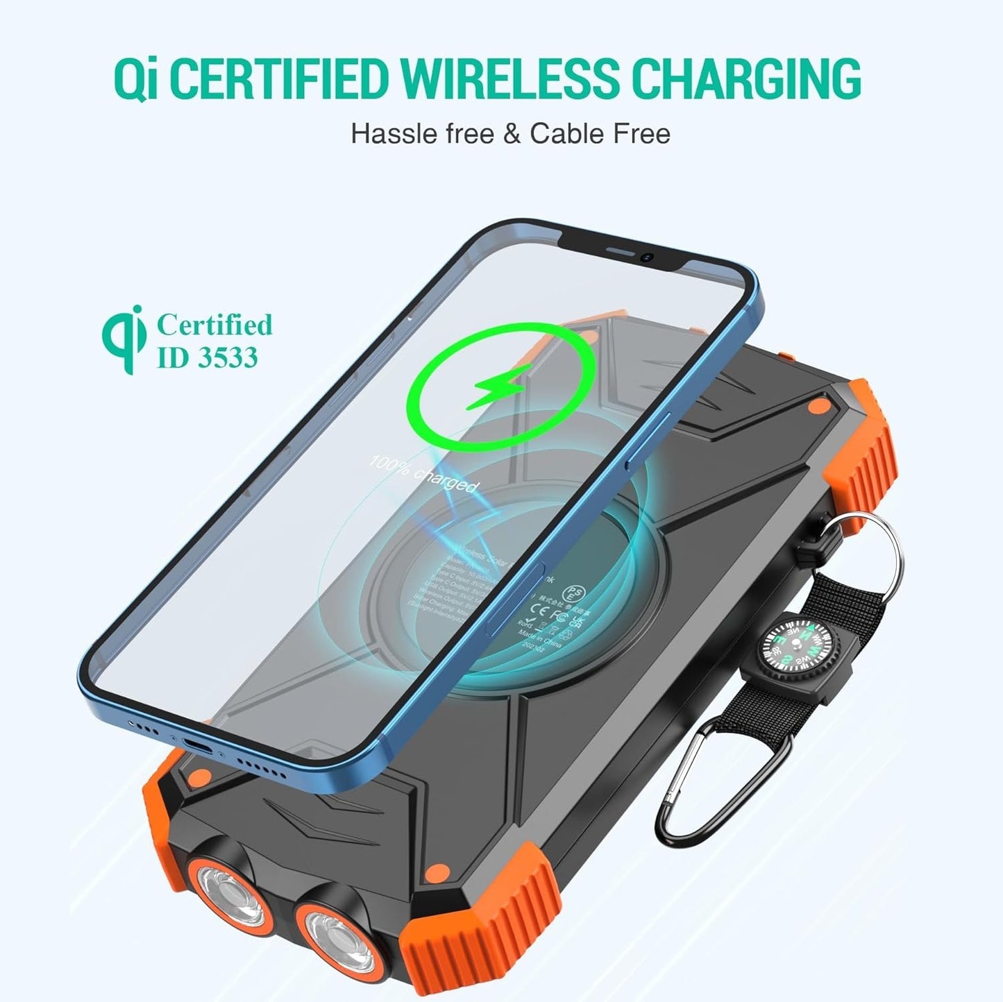 Solar Power Bank, 10,000mAh